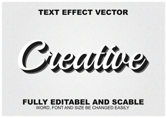 creative text effect vector
