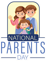 Obraz na płótnie Canvas National Parents Day Poster Template