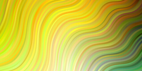 Light Green, Yellow vector pattern with wry lines.