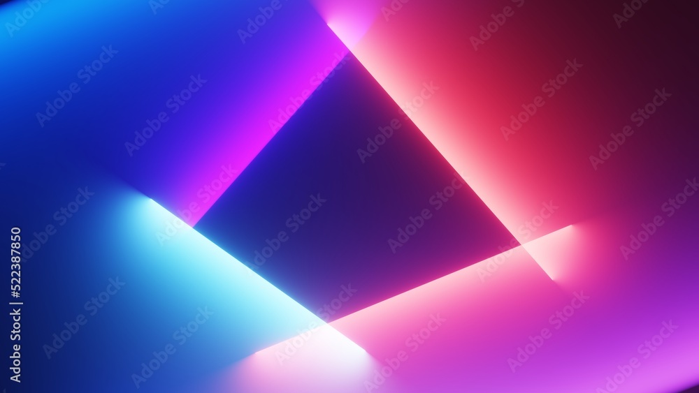 Poster abstract colorful neon glowing light background. speed light illuminated. florescent on the dark sce
