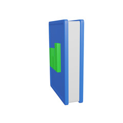 3d icon with business diagram book concept
