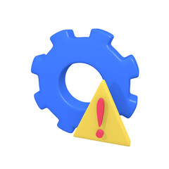 3d icon with engineer failure concept