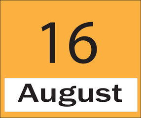august 16 vector illustration image clipart
