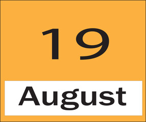 august 19 vector illustration image clipart