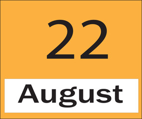 august 22 vector illustration image clipart