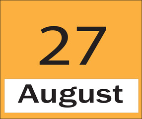 august 27 vector illustration image clipart