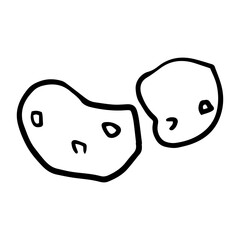 Two potatoes Vector illustration on white background