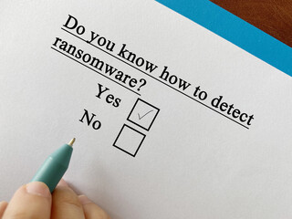Questionnaire about cyber attack