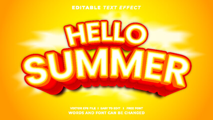 Hello Summer Editable Text Effect