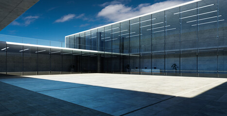 Modern glass wall commercial buildings exterior