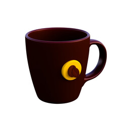 3d coffee cup icon transparent background