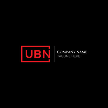 UBN logo monogram isolated on circle element design template, UBN letter logo design on black background. UBN creative initials letter logo concept. UBN letter design.
