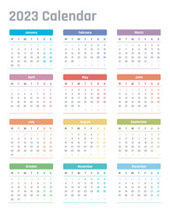 2023 year calendar, calendar design for 2023 starts monday