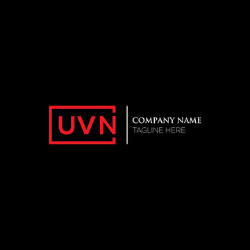 UVN logo monogram isolated on circle element design template, UVN letter logo design on black background. UVN creative initials letter logo concept. UVN letter design.
