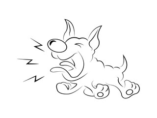 Cartoon Dog Barking Clipart