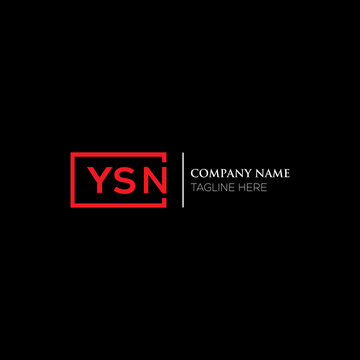 YSN logo monogram isolated on circle element design template, YSN letter logo design on black background. YSN creative initials letter logo concept. YSN letter design.
