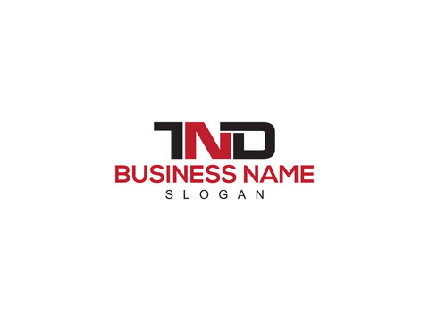 Minimalist TND Logo Icon, Colorful TN Logo Letter Vector Image Design