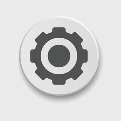 setting/gear line icon symbol for ui, social media, website Isolated on white background.
