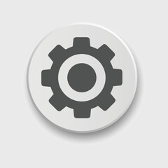setting/gear line icon symbol for ui, social media, website Isolated on white background.
