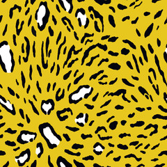 Abstract modern leopard seamless pattern. Animals trendy background. Color decorative vector stock illustration for print, card, postcard, fabric, textile. Modern ornament of stylized skin