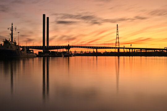 Sunset over the Bolte Bridge