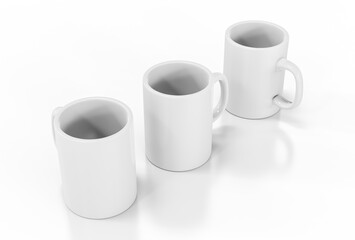 Coffee mug White ceramic for mockup 