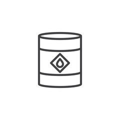 Oil barrel line icon