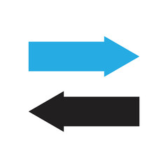 blue arrow horizontal set direction navigation arrow for next link or icon vector 