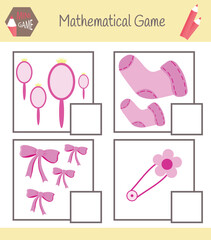 Workbook on mathematics for preschool education. Puzzles for children. Learn to count. Solve examples