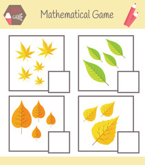 Fototapeta na wymiar Workbook on mathematics for preschool education. Puzzles for children. Learn to count. Solve examples