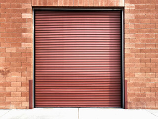 warehouse roll up door loading dock garage brick alley building street carport