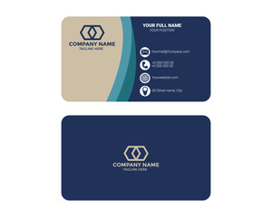 Fototapeta premium Vector Graphic of Business Card Design Simple, With modern color scheme. Perfect to Use for Corporate Identity, Personal Identity and etc