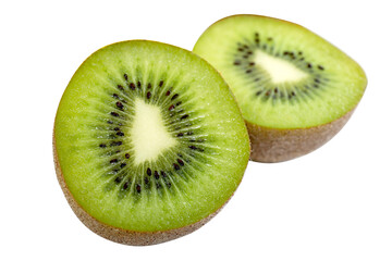 Slice kiwi fruit isolated