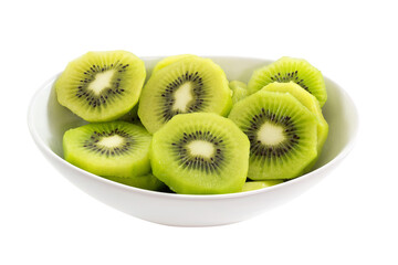 Slice kiwi fruit isolated
