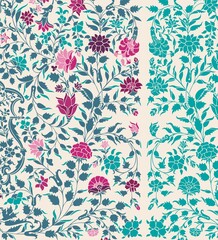 wedding card design, traditional paisley floral pattern , royal India	