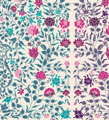 wedding card design, traditional paisley floral pattern , royal India	