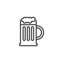 Beer mug line icon