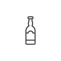Beer bottle line icon