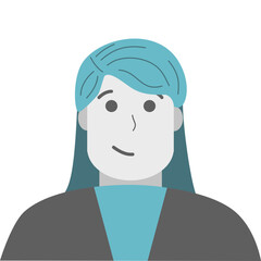 Smiling people avatar of women, female, girl characters with isolated flat vector illustration by using for business worker, staff, employer, employee