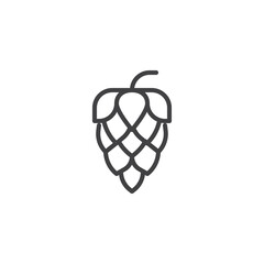 Hop cone line icon