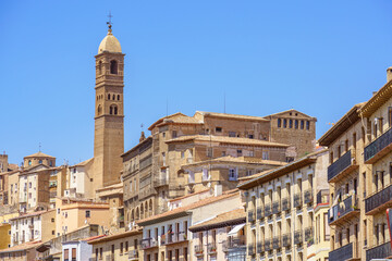 Obraz premium Panoramic view of Tarazona landscape old town in Zaragoza Province, Aragon, Spain