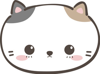 cute cat head cartoon element