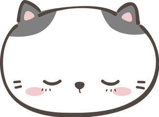 cute cat head cartoon element