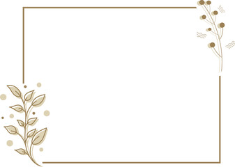 Laurel wreath floral leaf with hand drawn, frame cartoon design