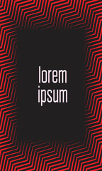 Black background and red line