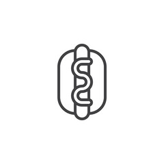 Hot dog line icon