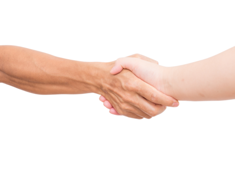 Hand shaking isolated