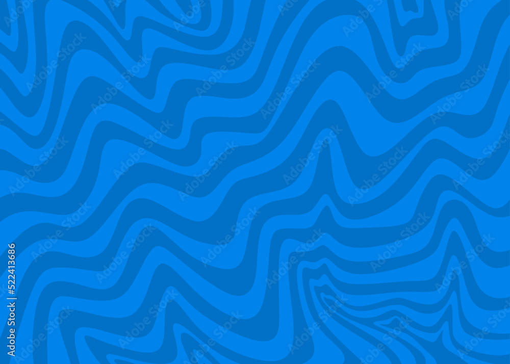 Poster abstract background with blue wavy line pattern