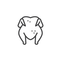 Roasted chicken line icon