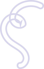 Obraz premium Aesthetic curly ribbon with hand drawn